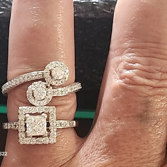 10k 2 Tone 1.2 Ct Diamond Ring Fixed And Polished For Liz - Picture 7 of 12